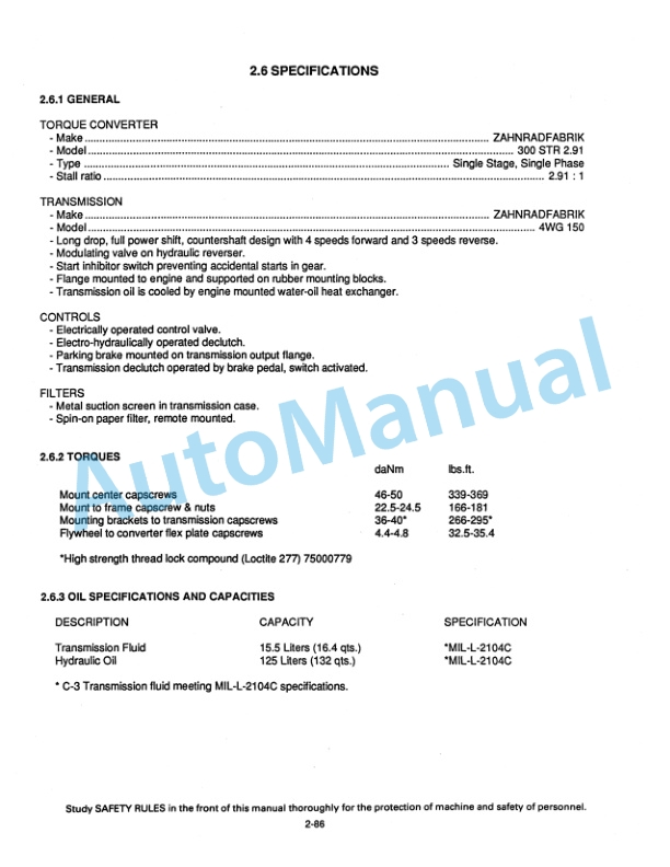 Fiatallis FR120 Wheel Loader Service Manual 73158811 3 Fiatallis FR120 Wheel Loader Service Manual 73158811 - Image 3