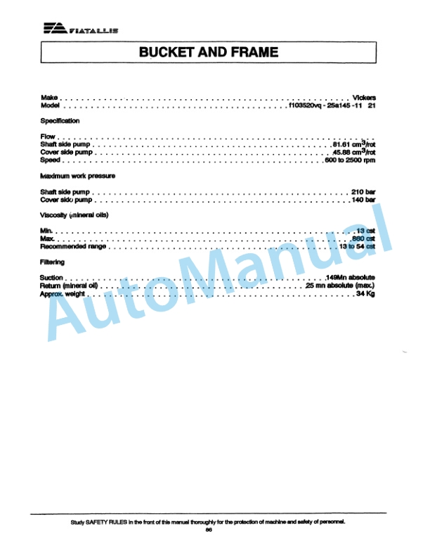 Fiatallis FR140 Wheel Loader Service Manual 75314894 5 Fiatallis FR140 Wheel Loader Service Manual 75314894 - Image 5