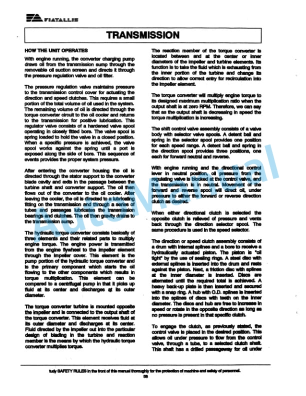 Fiatallis FR180 Wheel Loader Service Manual 75314899 4 Fiatallis FR180 Wheel Loader Service Manual 75314899 - Image 4