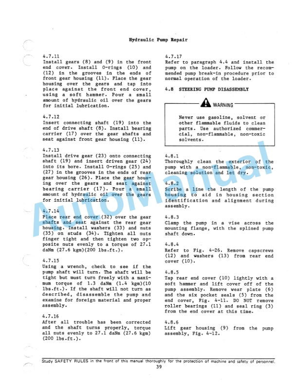 Fiatallis FR20 Wheel Loader Service Manual 73075440 3 Fiatallis FR20 Wheel Loader Service Manual 73075440 - Image 3