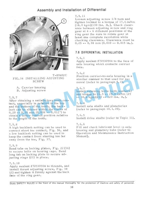 Fiatallis FR20 Wheel Loader Service Manual 73075626 3 Fiatallis FR20 Wheel Loader Service Manual 73075626-3