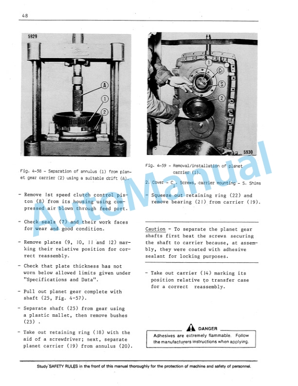 Fiatallis FR20B, FR20 Transmission Service Manual 60406419 5 Fiatallis FR20B, FR20 Transmission Service Manual 60406419 - Image 5