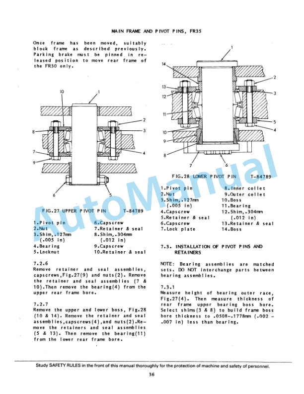 Fiatallis FR30, FR35 Wheel Loader Service Manual 73147745 5 Fiatallis FR30, FR35 Wheel Loader Service Manual 73147745 - Image 5