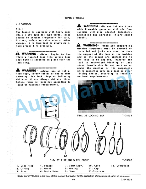 Fiatallis FR35, 945B, 945 Wheel Loader Service Manual 73148532 5 Fiatallis FR35, 945B, 945 Wheel Loader Service Manual 73148532 - Image 5