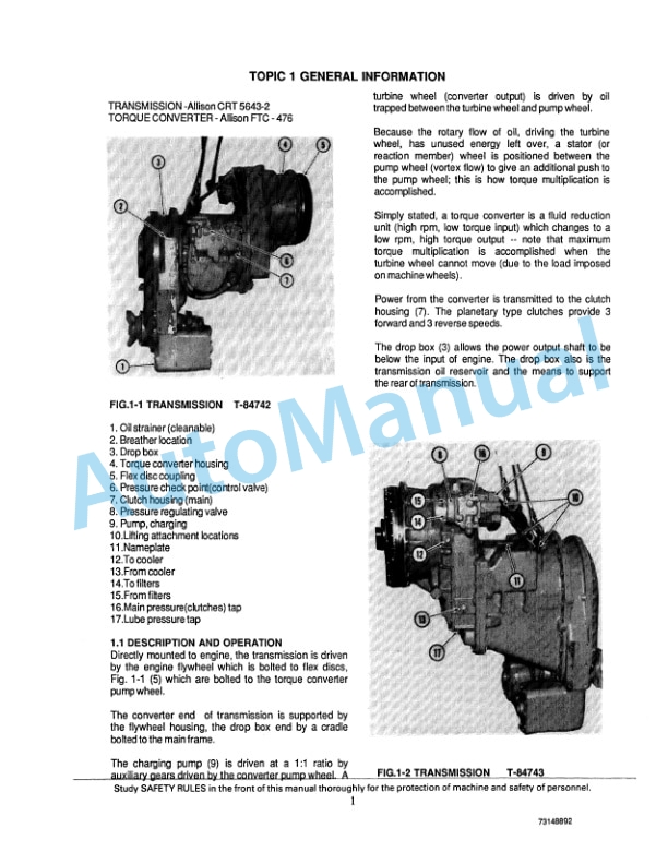 Fiatallis FR35 Wheel Loader Service Manual 73148892 2 Fiatallis FR35 Wheel Loader Service Manual 73148892-2