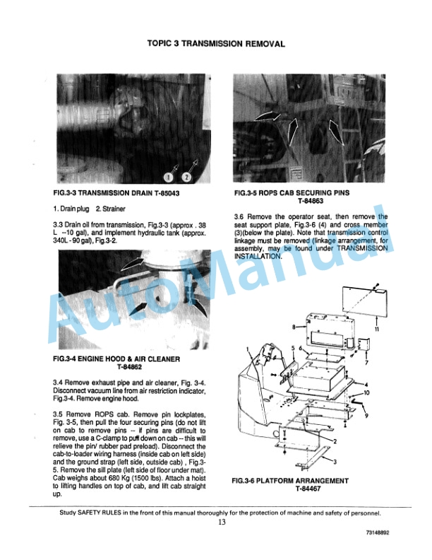 Fiatallis FR35 Wheel Loader Service Manual 73148892 3 Fiatallis FR35 Wheel Loader Service Manual 73148892-3