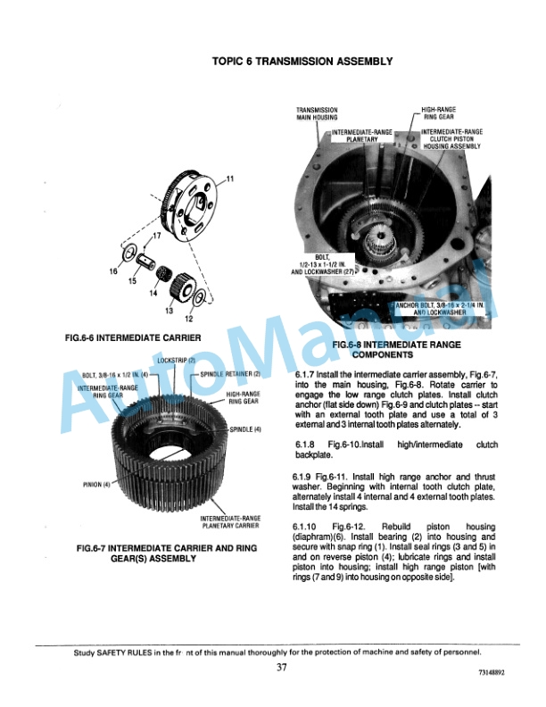 Fiatallis FR35 Wheel Loader Service Manual 73148892 5 Fiatallis FR35 Wheel Loader Service Manual 73148892-5