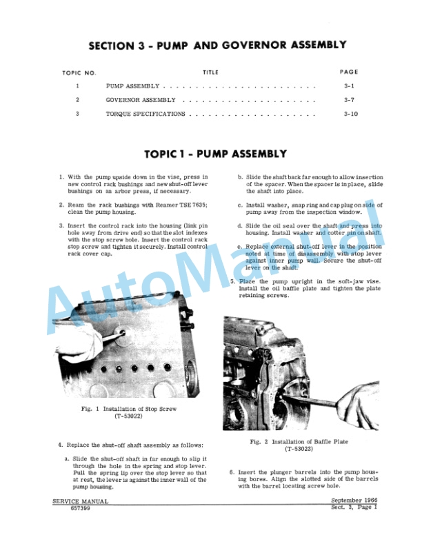 Alternative view of Fiatallis Fuel Injection Pump Service Manual 70657399