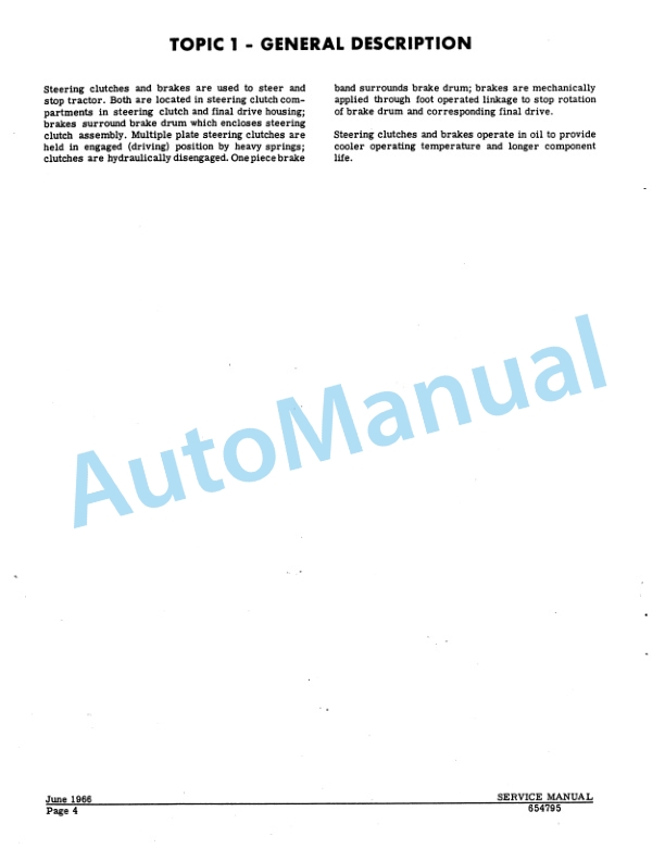 Fiatallis HD11E, HD11EP, HD11ES, HD11AG Crawler Tractor Service Manual 70654795 3 Fiatallis HD11E, HD11EP, HD11ES, HD11AG Crawler Tractor Service Manual 70654795-3