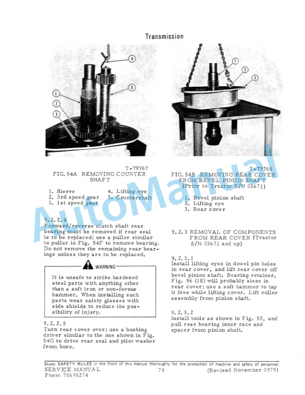 Fiatallis HD41, 41B Crawler Tractor Service Manual 70695274 4 Fiatallis HD41, 41B Crawler Tractor Service Manual 70695274-4