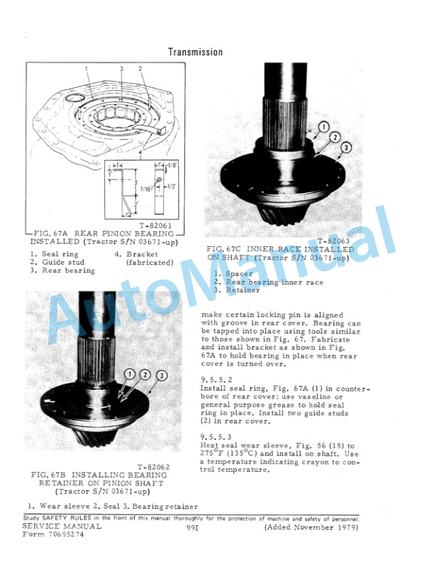 Fiatallis HD41, 41B Crawler Tractor Service Manual 70695274 5 Fiatallis HD41, 41B Crawler Tractor Service Manual 70695274-5