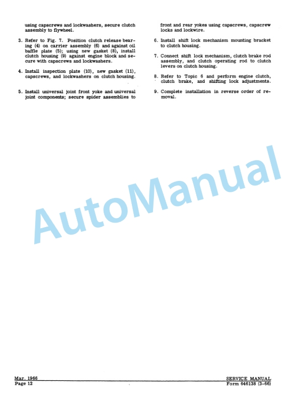 Fiatallis M100, 100B, 100C Motor Grader Service Manual 70646138 5 Fiatallis M100, 100B, 100C Motor Grader Service Manual 70646138 - Image 5