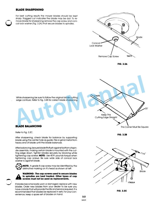 Ford New Holland 09GN3698 42in Mower Attachment Operation and Maintenance Manual 42641029-3