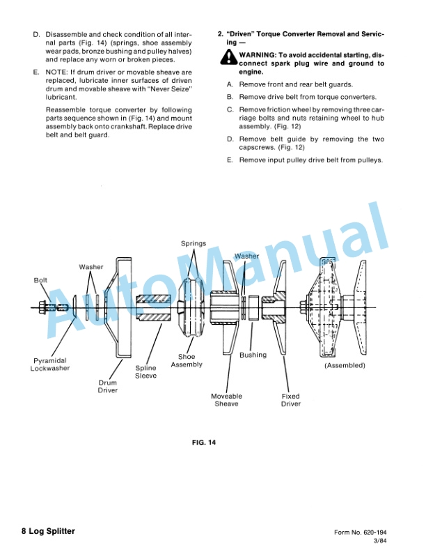 Ford New Holland 09GN5700, 09GN5701, 09GN5700A, 09GN5701A Log Splitter Repair Manual 40570040-3