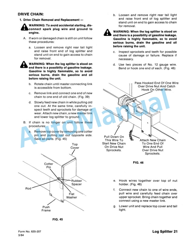 Ford New Holland 09GN5700, 09GN5701, 09GN5700A, 09GN5701A Log Splitter Repair Manual 40570040-5