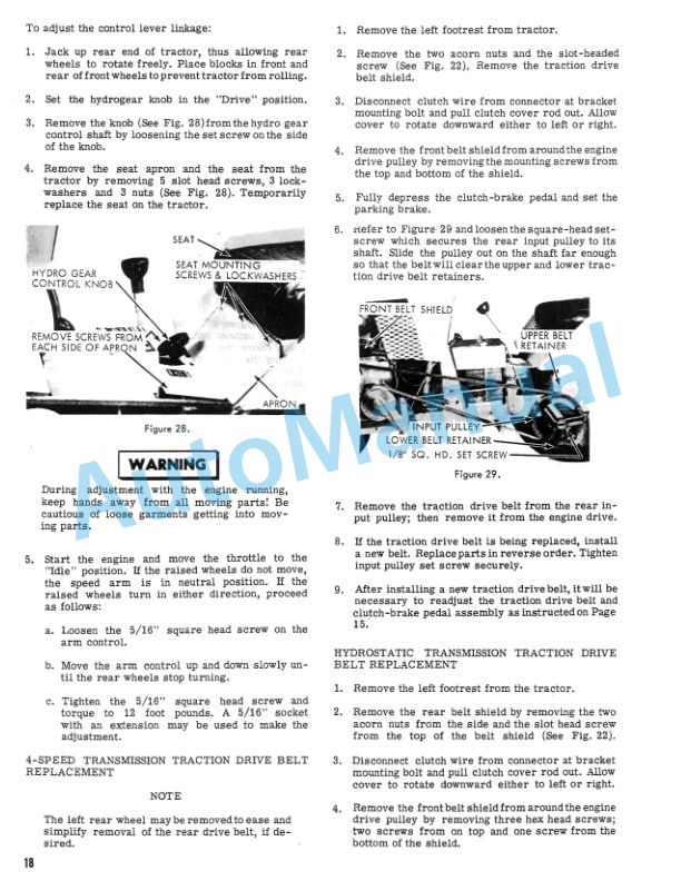 Ford New Holland 100, 120 Series Lawn and Garden Tractor Operation and Maintenance Manual 42010020-4