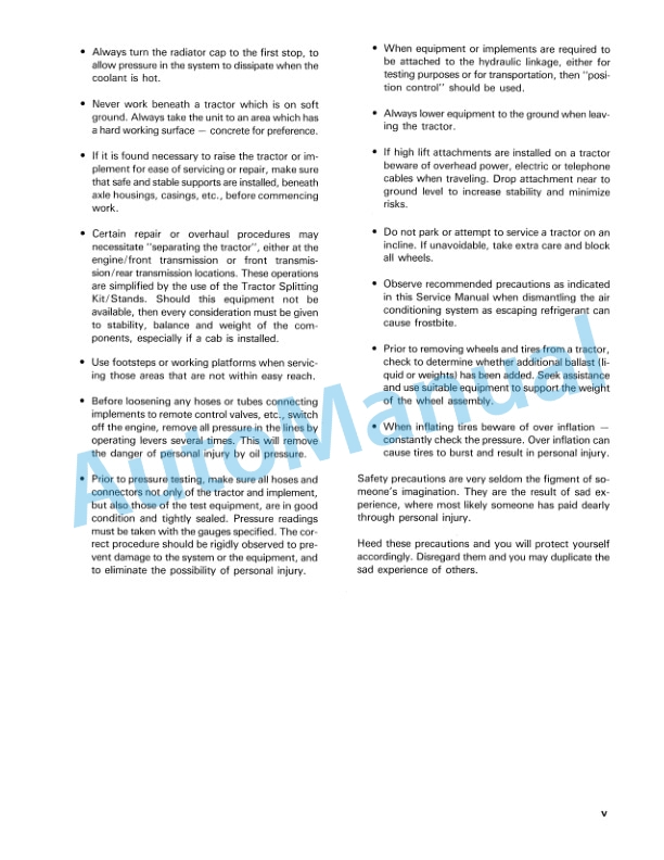 Ford New Holland 100 Series Implement Service Manual 40010090-2