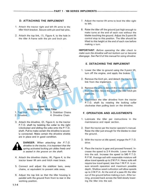 Ford New Holland 100 Series Implement Service Manual 40010090-4
