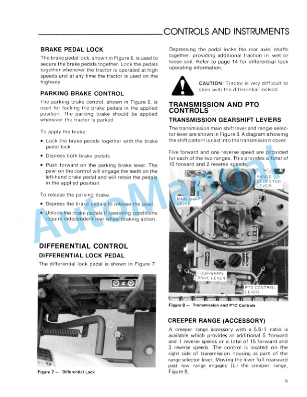 Ford New Holland 1100 Tractor Operation and Maintenance Manual 42110012-2