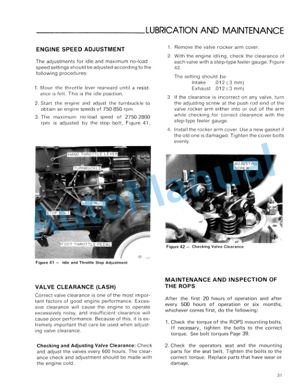 Ford New Holland 1100 Tractor Operation and Maintenance Manual 42110012-4