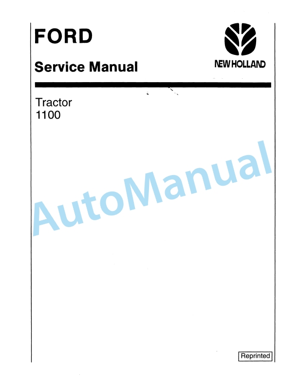 Ford New Holland 1100 Tractor Service Manual 40130040