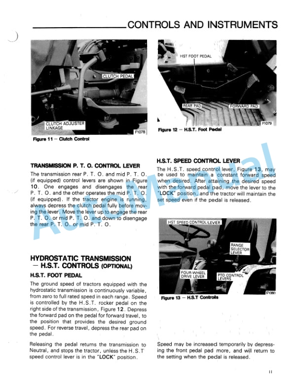 Ford New Holland 1120 Tractor Operation and Maintenance Manual 42112030-2