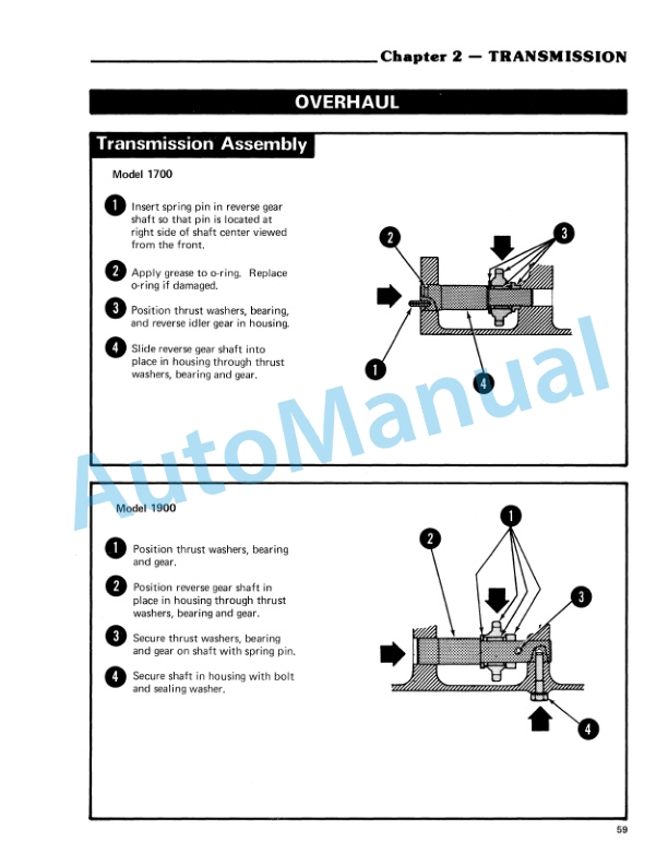 Ford New Holland 1200, 1300, 1500, 1700, 1900 Tractor Service Manual 40130040B-2