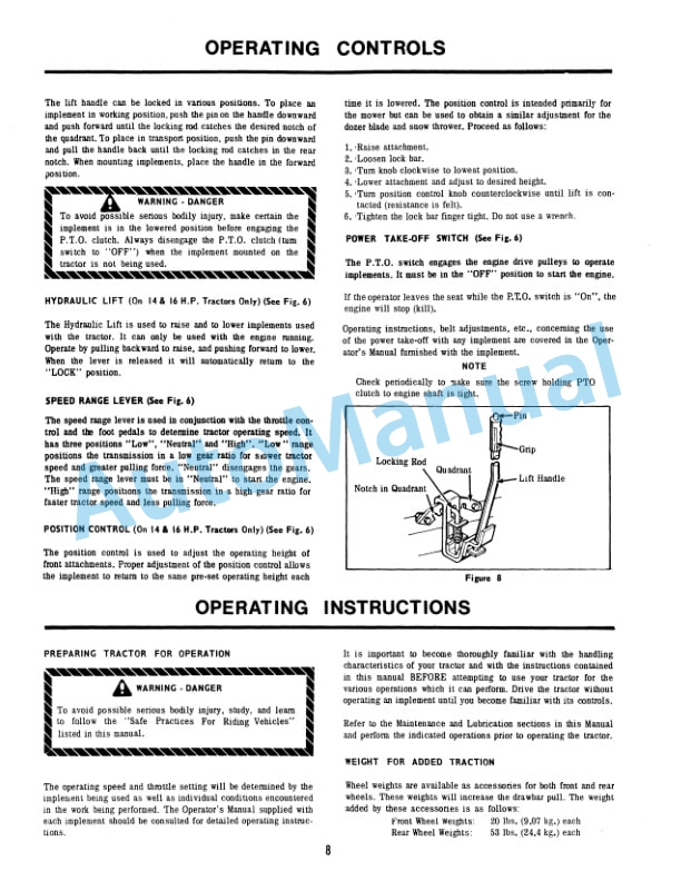 Ford New Holland 125, 145, 165 Series Lawn and Garden Tractor Operation and Maintenance Manual 42012530-3