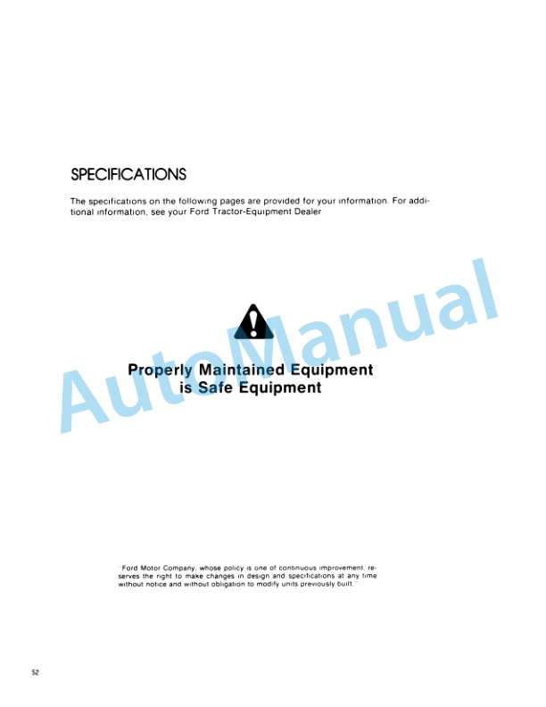 Ford New Holland 1710 Tractor Operation and Maintenance Manual 42171010-5