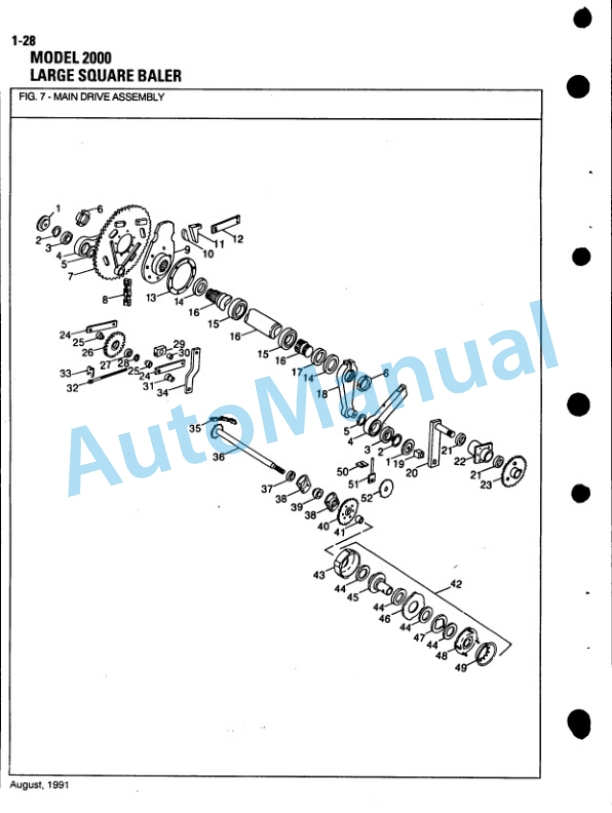 Ford New Holland 2000 Large Square Baler, 2010 Bale Accumulator Service Parts Catalogue 5200023-2