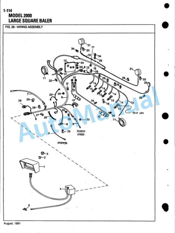 Ford New Holland 2000 Large Square Baler, 2010 Bale Accumulator Service Parts Catalogue 5200023-4