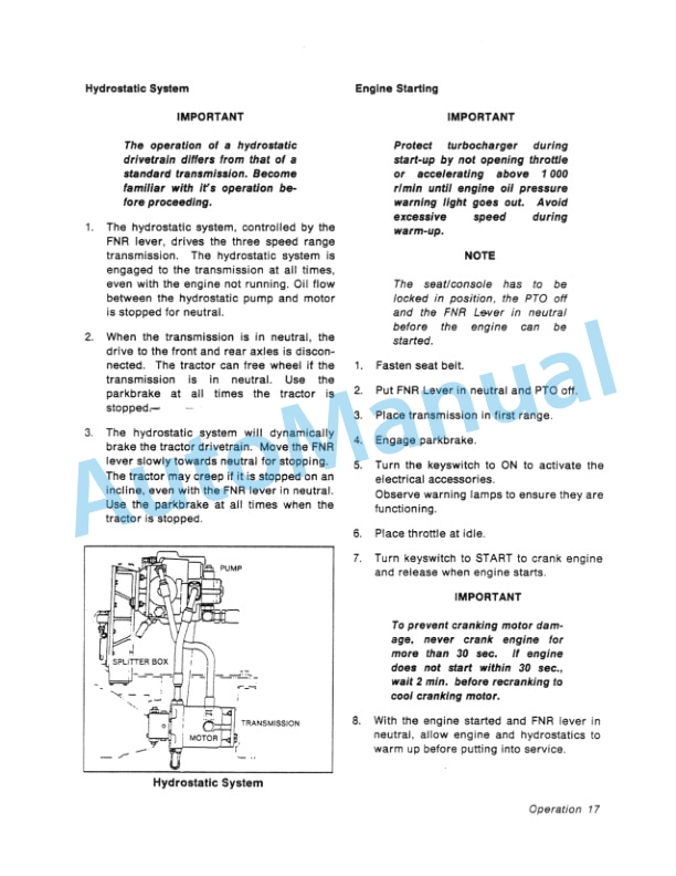 Ford New Holland 256, 276 II Tractor Operation and Maintenance Manual 42025620 2 Ford New Holland 256, 276 II Tractor Operation and Maintenance Manual 42025620-2