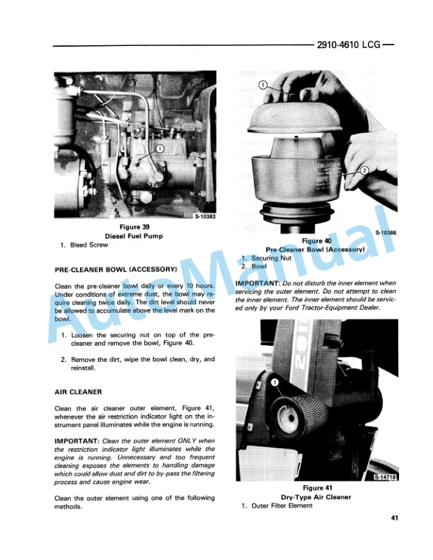 Ford New Holland 2910, 4610 LCG Low Center of Gravity Tractor Operation and Maintenance Manual 42291010 4 Ford New Holland 2910, 4610 LCG Low Center of Gravity Tractor Operation and Maintenance Manual 42291010-4