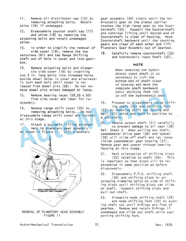 Ford New Holland 300 Hydro-Mechanical Transmission Tractor Service Manual 40891000 3 Ford New Holland 300 Hydro-Mechanical Transmission Tractor Service Manual 40891000-3