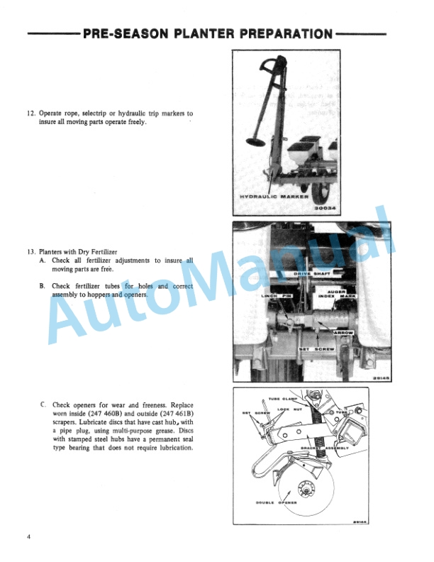 Ford New Holland 354 Series Pre-Season Planter Preparation Service Manual 40035410-2