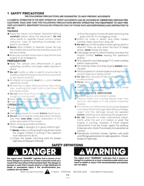 Ford New Holland 38in Mower Attachment Operation and Maintenance Manual 42643819 2 Ford New Holland 38in Mower Attachment Operation and Maintenance Manual 42643819-2