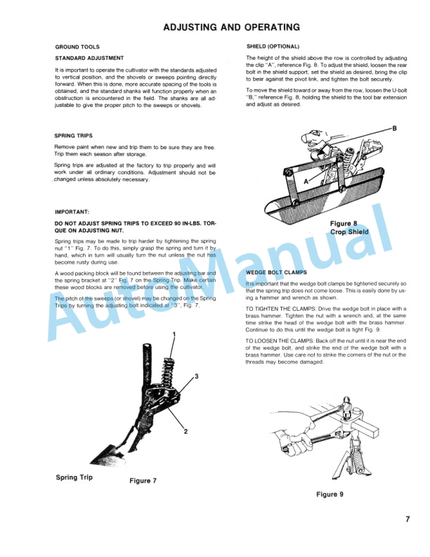 Ford New Holland 417 Series Cultivator Operation and Maintenance Manual 42041720-3