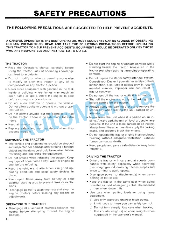 Ford New Holland 42in Rotary Mower Operation and Maintenance Manual 42004210 2 Ford New Holland 42in Rotary Mower Operation and Maintenance Manual 42004210-2