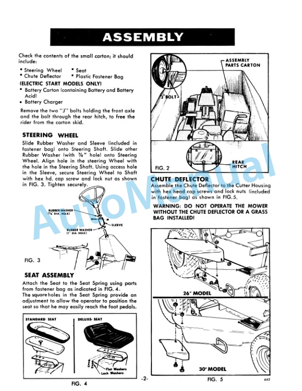 Ford New Holland 51, 61, 66 Rider Mower Tractor Operation and Maintenance Manual 42005131-2