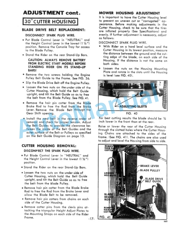 Ford New Holland 51, 61, 66 Rider Mower Tractor Operation and Maintenance Manual 42005131-5