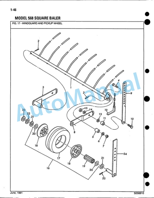 Ford New Holland 568 Square Baler Service Parts Catalogue 5056810-3