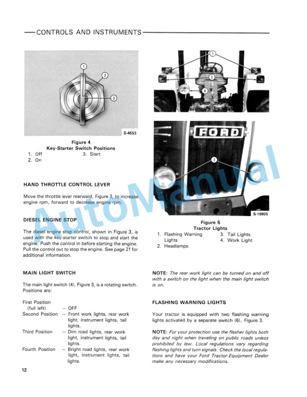 Ford New Holland 5900 Tractor Operation and Maintenance Manual 42590010 2 Ford New Holland 5900 Tractor Operation and Maintenance Manual 42590010-2