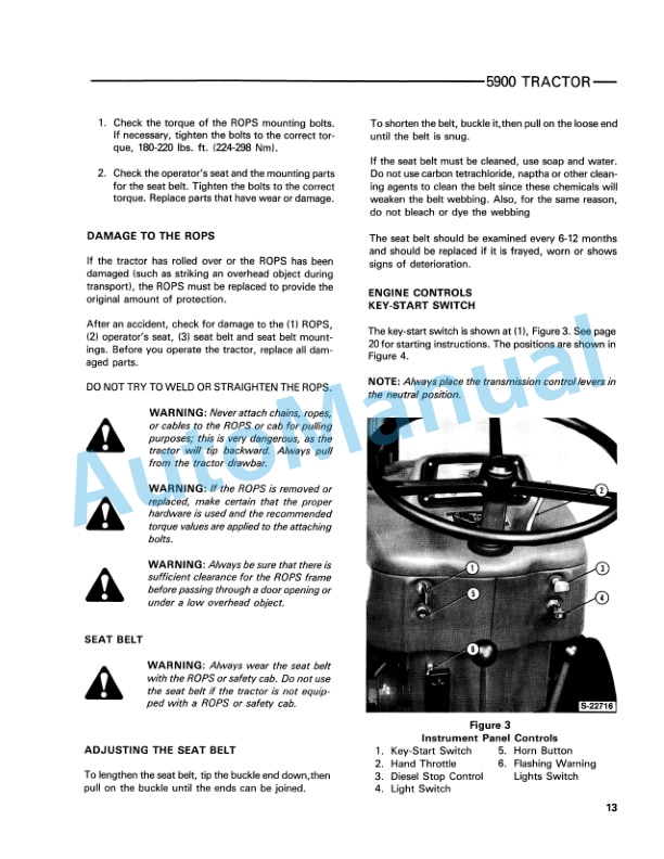 Ford New Holland 5900 Tractor Operation and Maintenance Manual 42590011 2 Ford New Holland 5900 Tractor Operation and Maintenance Manual 42590011-2