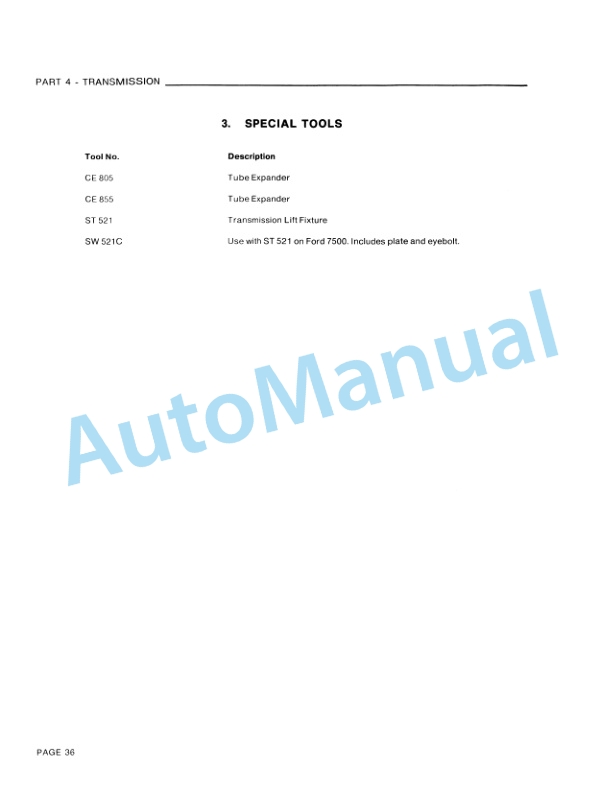 Ford New Holland 6500, 7500 Tractor Loader Backhoe Service Manual 40650020-3