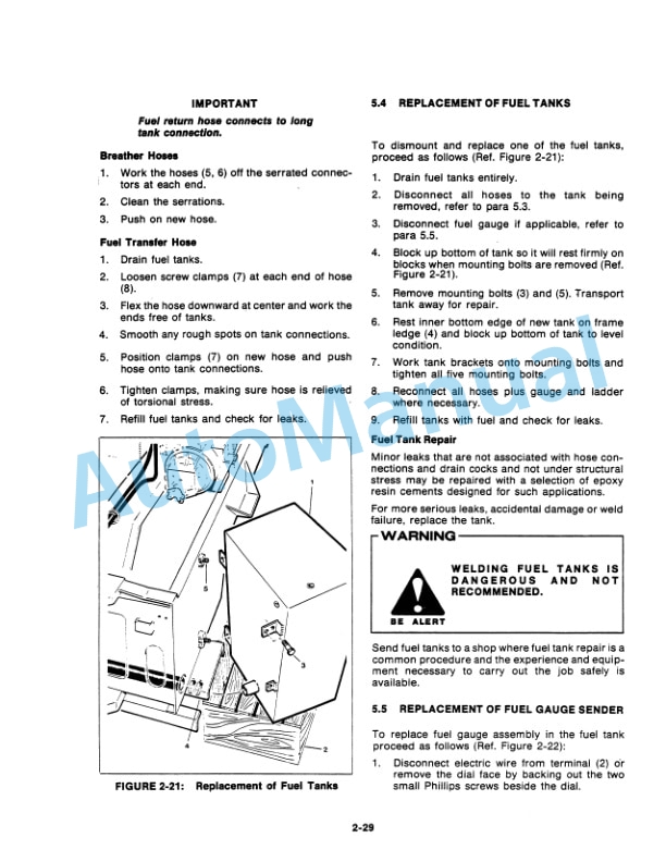 Ford New Holland 700, 750, 800, 825, 850, 900, 950 Series 2 Tractor Service Manual 40070060-2