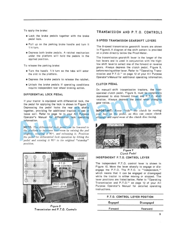 Ford New Holland 7000 Row Crop Supplement Operation and Maintenance Manual 42720010-3