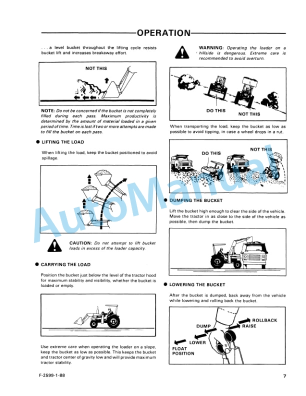 Ford New Holland 7412 Series Quick Attach Farm Loader Operation and Maintenance Manual 42741210 2 Ford New Holland 7412 Series Quick Attach Farm Loader Operation and Maintenance Manual 42741210-2