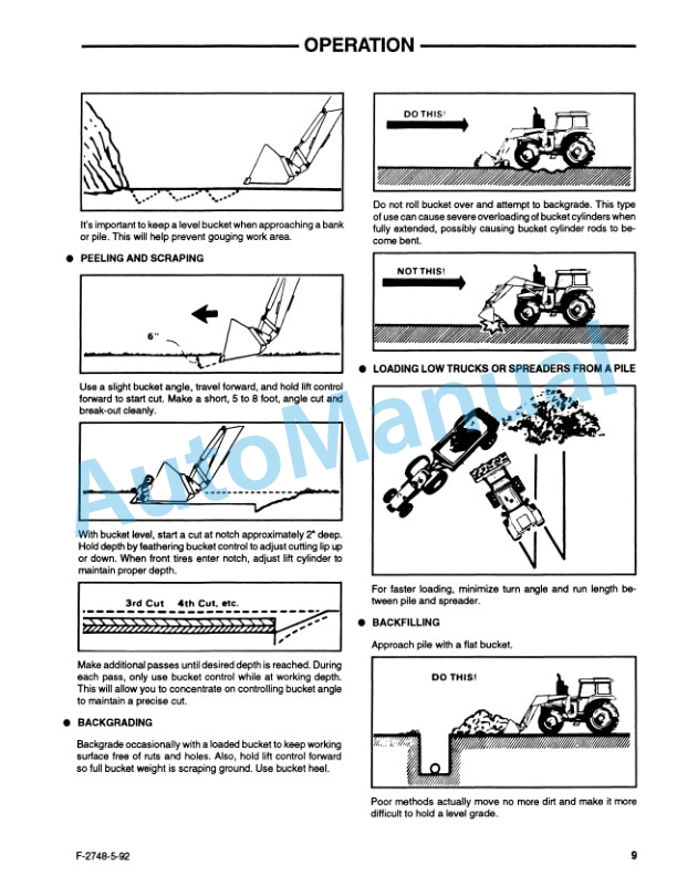 Ford New Holland 7413 Series Quick Attach Farm Loader Operation and Maintenance Manual 42741311-2