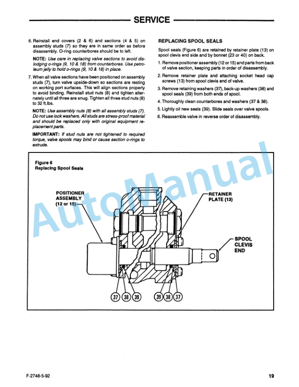 Ford New Holland 7413 Series Quick Attach Farm Loader Operation and Maintenance Manual 42741311-3