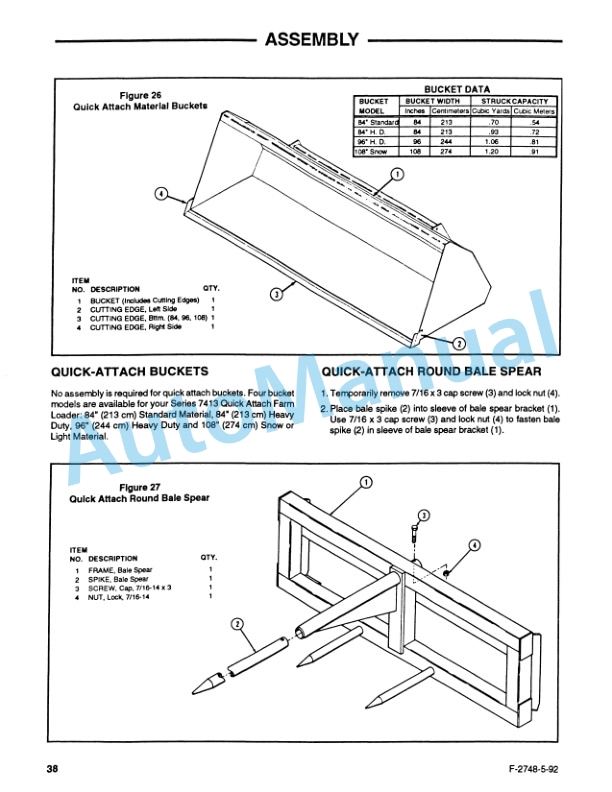 Ford New Holland 7413 Series Quick Attach Farm Loader Operation and Maintenance Manual 42741311-5